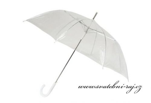 Zobrazit detail - Průhledný svatební deštník