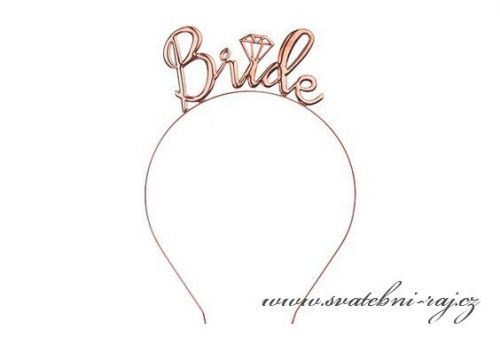 Zobrazit detail - Čelenka BRIDE v barvě rose-gold