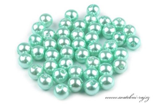 Dekorační perličky v barvě mint