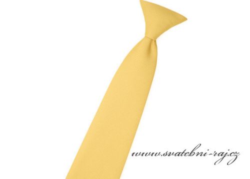 Dětská kravata žlutá matná