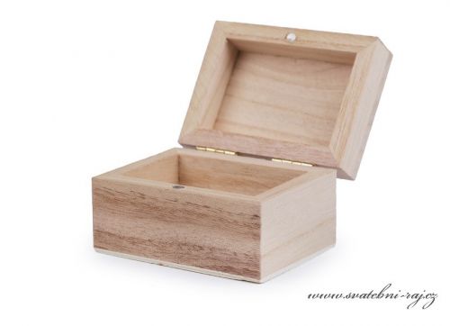 Zobrazit detail - Dřevěná krabička na prstýnky