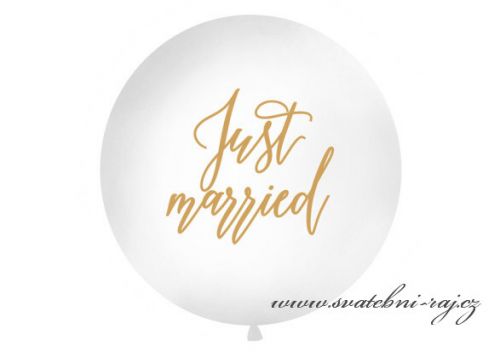 Jumbo balón Just Married - 1 metr