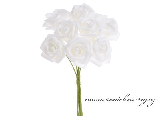 Pěnová růže bílá, průměr 6 cm