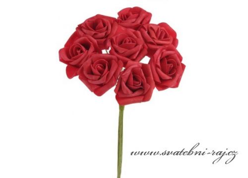 Pěnová růže červená, průměr 6 cm