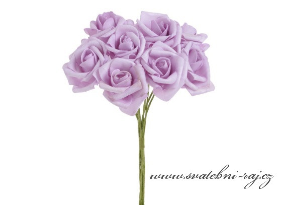 Pěnová růže lila, průměr 6 cm