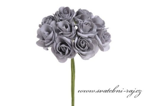 Zobrazit detail - Pěnová růže šedá, průměr 5 cm