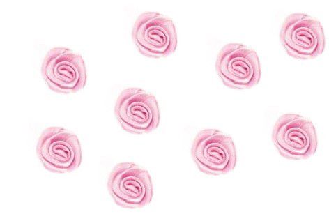 Zobrazit detail - Textilní růžička v růžové barvě