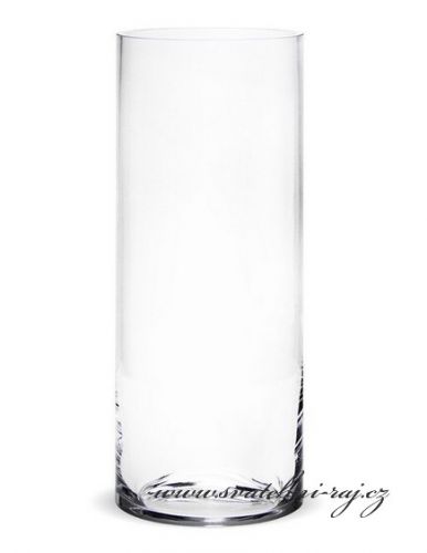Skleněná váza válec 19 x 60 cm