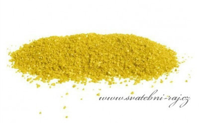 Dekorační písek ve žluté barvě