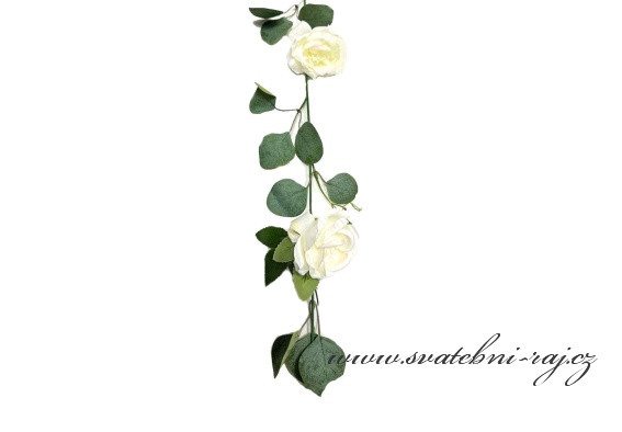 Girlanda eukalyptus s růžemi
