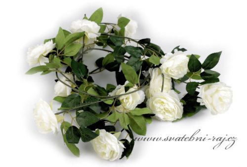Zobrazit detail - Girlanda se smetanovými růžemi