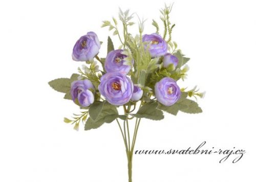 Květina s kaméliemi fialovými
