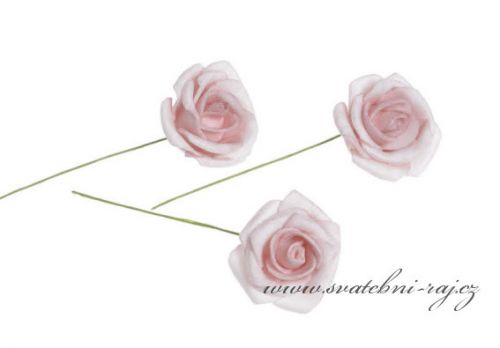 Zobrazit detail - Pěnová růže růžová, průměr 3,5 cm