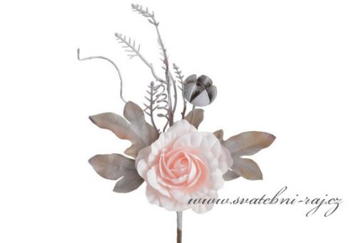 Zobrazit detail - Přízdoba s listy a květem