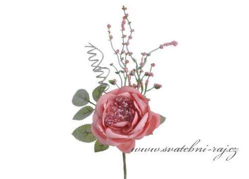 Zobrazit detail - Přízdoba s růžovou květinou