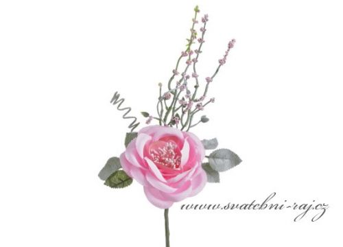 Zobrazit detail - Přízdoba s růžovým květem