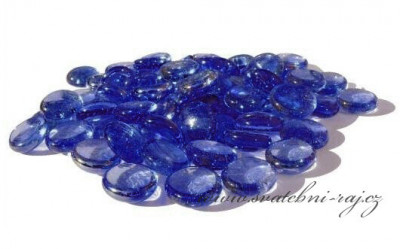 Skleněné kamínky královsky modré