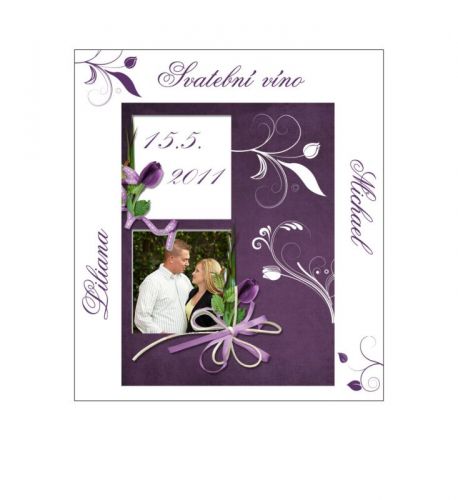 Svatební kolekce oznámení a tiskovin ve fialové barvě.