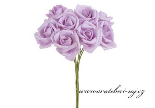 Zobrazit detail - Pěnová růže růžovo-lila, průměr 6 cm