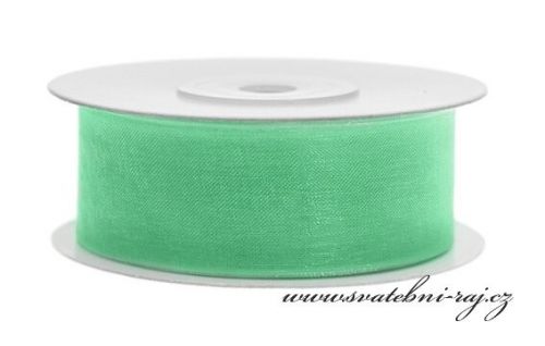 Zobrazit detail - Šifónová stuha mint-green, šíře 25 mm