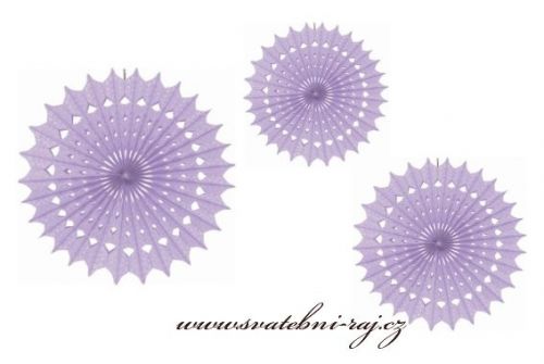 Zobrazit detail - Dekorační rozety lila, průměr 20 cm