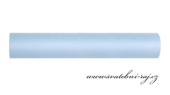 Dekorační tyl světle modrý, šíře 30 cm