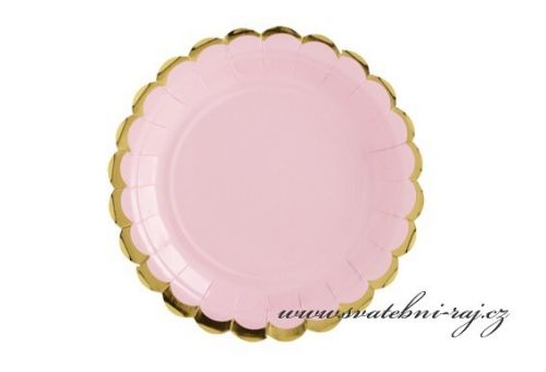 Zobrazit detail - Papírové talířky růžové