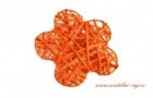 Ratanová kytička v oranžové barvě