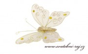 Zobrazit detail - Zlatý motýl, 12 cm velikost