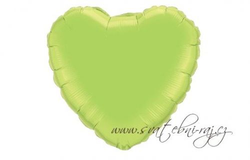 Zobrazit detail - Fóliový balónek srdce v limetkově zelené