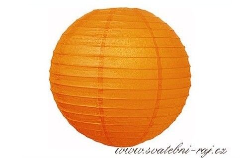 Papírový lampion oranžový, průměr 30 cm