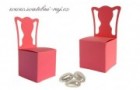Papírová krabička židle růžová