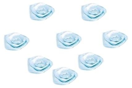 Textilní růžička ve světle modré barvě