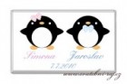 Svatební čokoláda s tučňáky