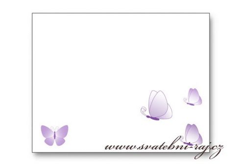 Zobrazit detail - Papírová jmenovka s motýlky