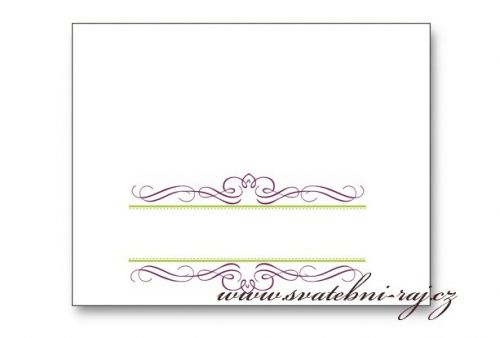 Zobrazit detail - Papírová jmenovka fialový ornament