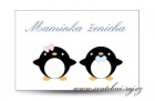 Svatební jmenovka tučňáci