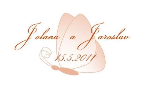 Svatební logo motýl