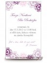 Svatební oznámení fialové květy