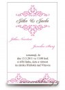 Svatební oznámení růžový ornament
