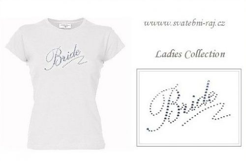 Zobrazit detail - Dámské tričko BRIDE, čiré a modré kamínky