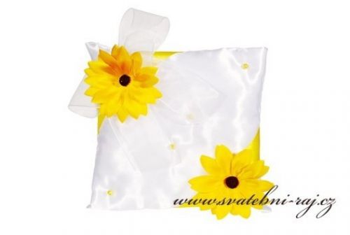 Zobrazit detail - Krásný polštářek se slunečnicemi