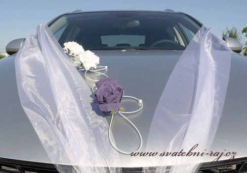 Zobrazit detail - Ozdoba na automobil s fialovými růžemi