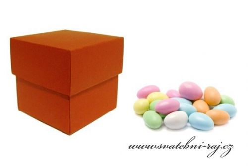 Zobrazit detail - Krabička na svatební mandle oranžová