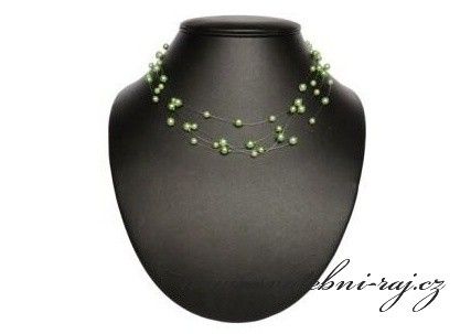 Zobrazit detail - Pavučinka se zelenými perlami