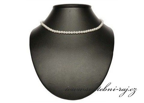 Zobrazit detail - Perlový náhrdelník bílý, 5 mm perly