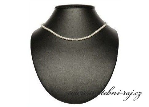 Zobrazit detail - Perlový náhrdelník bílý, 4 mm perly