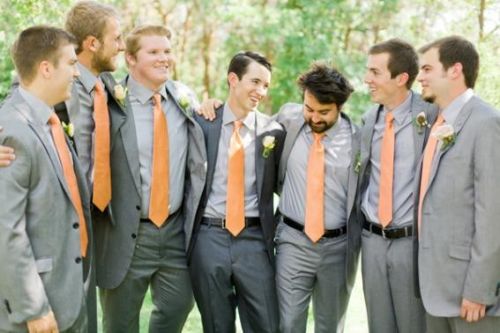 Pánská kravata oranžová