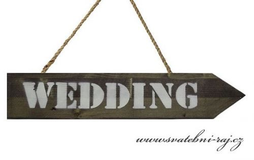 Zobrazit detail - Dřevěná šipka - Wedding