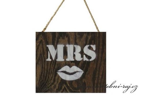 Zobrazit detail - Dřevěná tabulka - MRS s pusinkou
